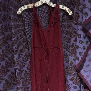 Halter maxi dress with slits on the side